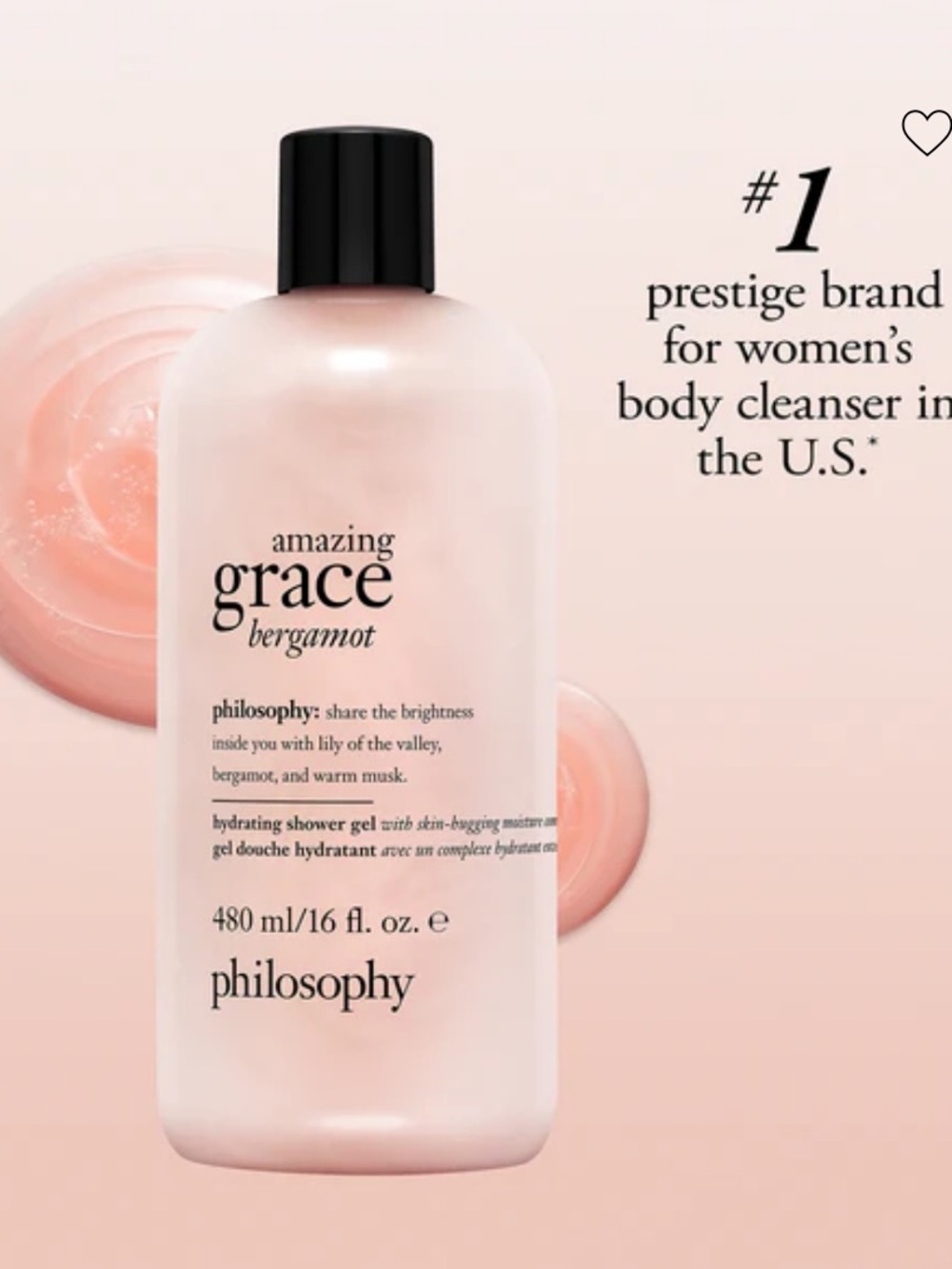 Philosophy Amazing Grace hydrating shower gel wash 16 oz new sealed - Picture 2 of 6